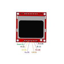 Nokia Lcd 5110 LCD Display Module Red Baseboard White Backlight Adapter